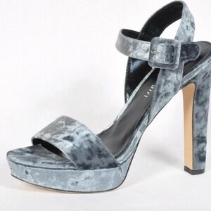 Madden Girl Grey velvet high‎ heel pumps